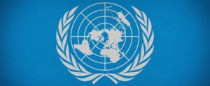 Yhdistyneiden kansakuntien logo.