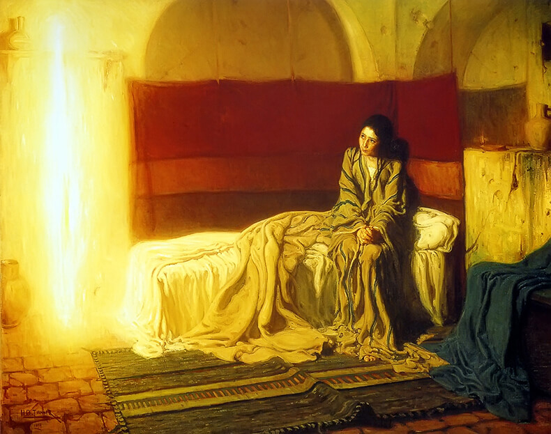 Henry Ossawa Tannerin maalaus Marian ilmestyksestä The Annunciation