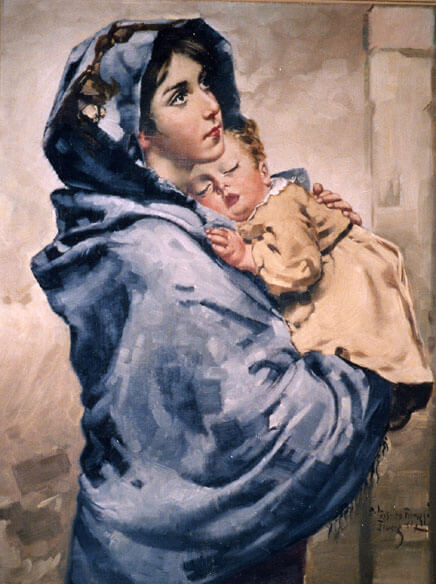 Roberto Ferruzzin maalaus Madonna of the Streets vuodelta 1897.