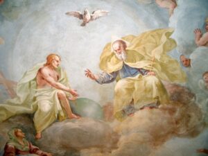 Luca Rossetti da Orta, The Holy Trinity, frescomaalaus.