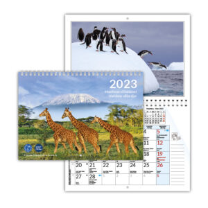 Maailman villieläimet seinäkalenteri 2023.