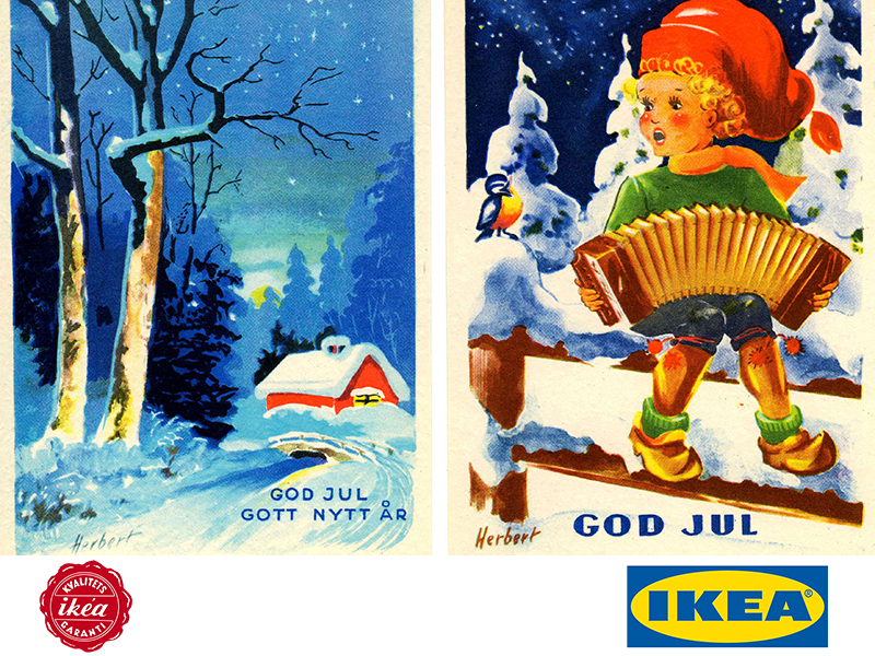 IKEAn joulukortteja.