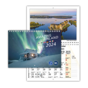 Amazing Finland seinäkalenteri ajalle heinäkuu 2023 - joulukuu 2024.