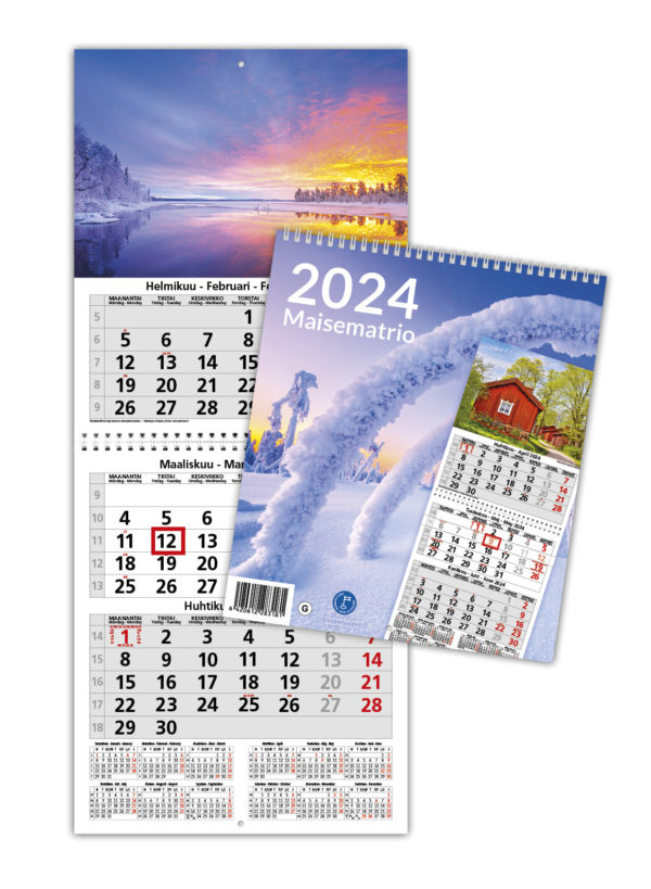 Maisematrio-kalenteri vuodelle 2024.